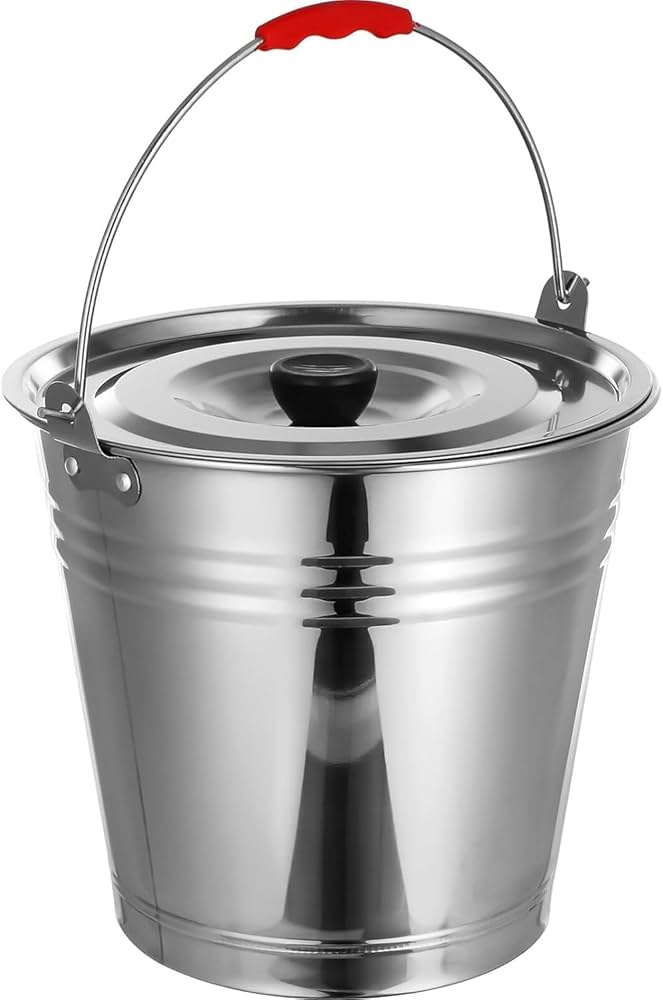 マニーローズ　バケツ缶Ｌ Amazon｜GriMei ステンレス バケツ 金属 バケツ 鋼バケツ 消火